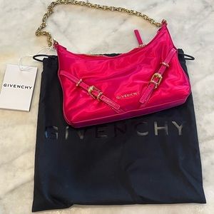 Givenchy Voyou Party Nylon Shoulder Bag in neon pink
